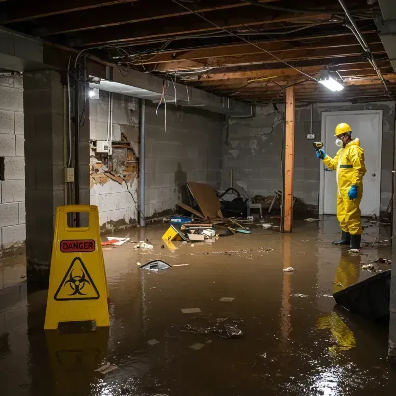 Flooded Basement Electrical Hazard in Otis Orchards-East Farms, WA Property